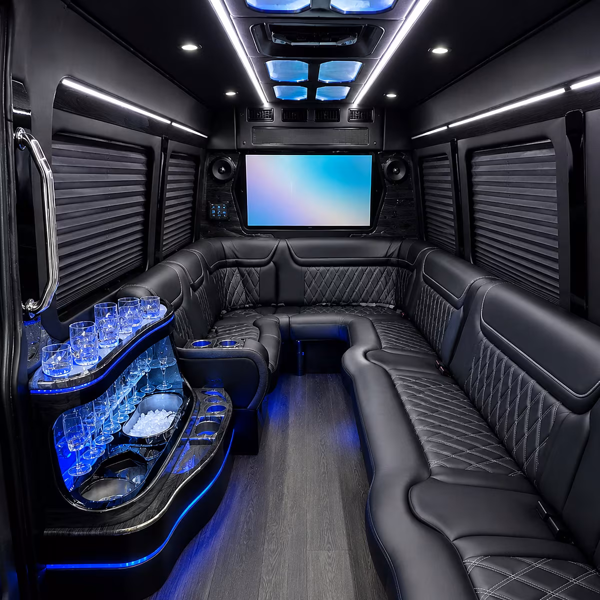 taylor party bus rental interior